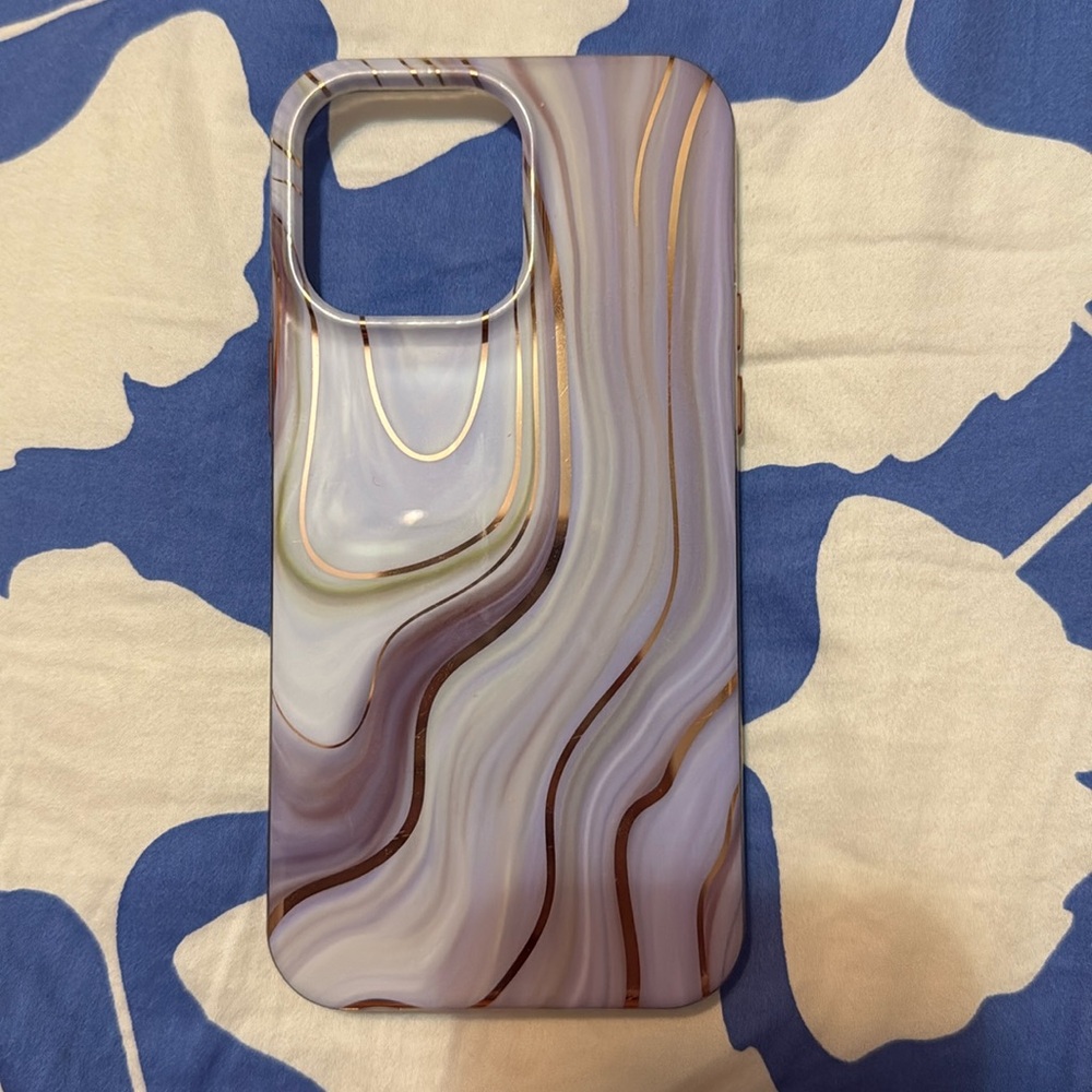 Purple swirl iPhone 14 Pro Max case